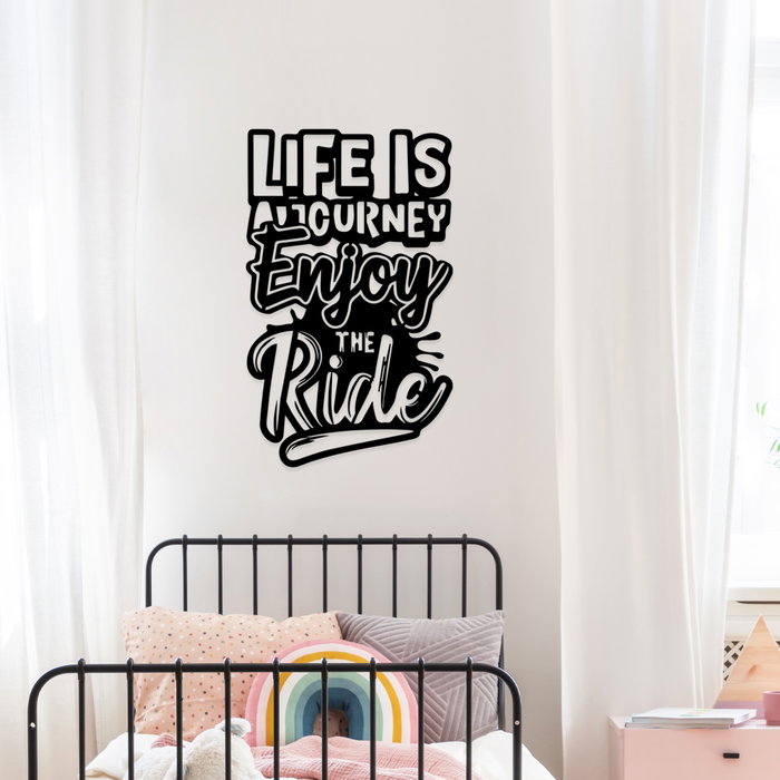 Wallity Life Is A Journey Enjoy The Ride Escultura de Pared Negra Wallity Life Is A Journey Enjoy The Ride Escultura de Pared Negra